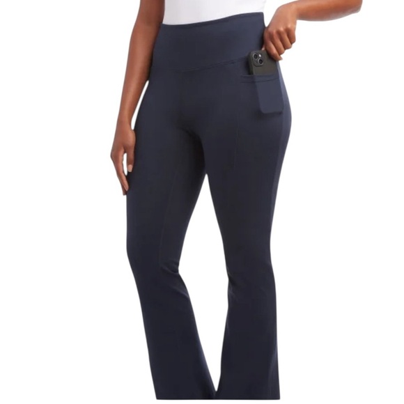 Jockey Studio Flare Pant S Neo Navy Pull-On Comfort Side Pocket Straight Leg NWT - Picture 3 of 12